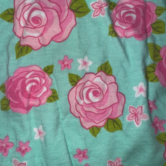 First Impressions Pink and Green Floral Romper - Picture 4 of 4